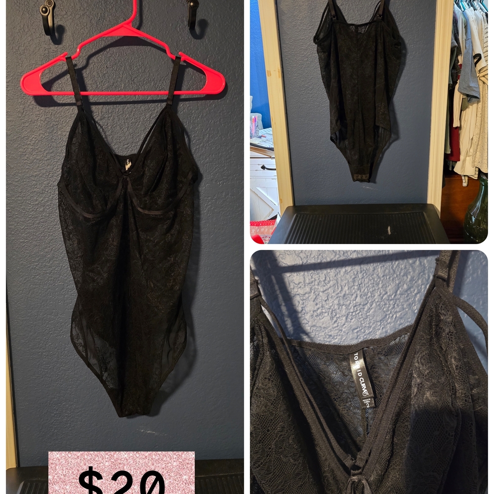 Elegant Black Lace Bodysuit
